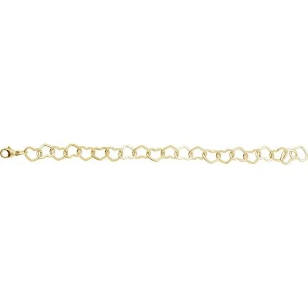 9 mm Heart Chain Image 3 Hopman Jewelers Elkhart, IN