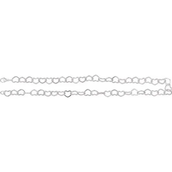 9 mm Heart Chain Image 3 Hopman Jewelers Elkhart, IN