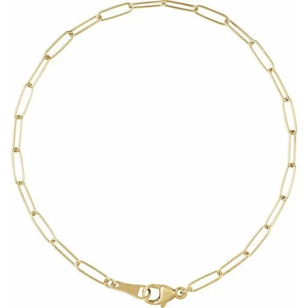 2.4 mm Paperclip-Style Chain Image 2 Studio D Jewelers Woodstock, IL