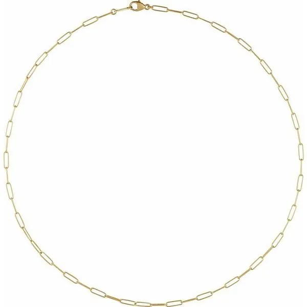 2.4 mm Paperclip-Style Chain Image 2 J. Meredith Jewelers Delafield, WI