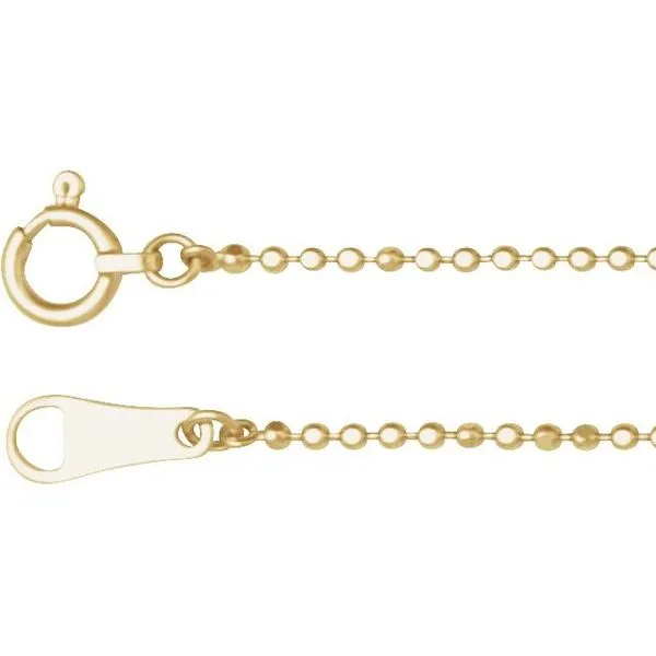 1.2 mm Diamond-Cut Bead Chain Hopman Jewelers Elkhart, IN