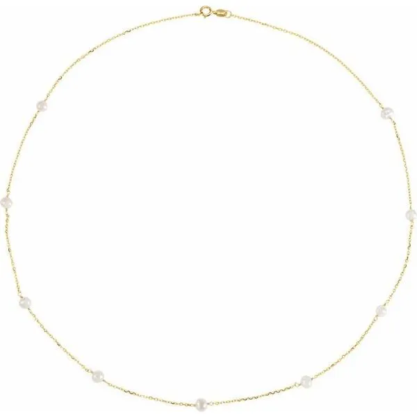 Pearl Station Necklace Cherry Street Jewelers Tulsa, OK