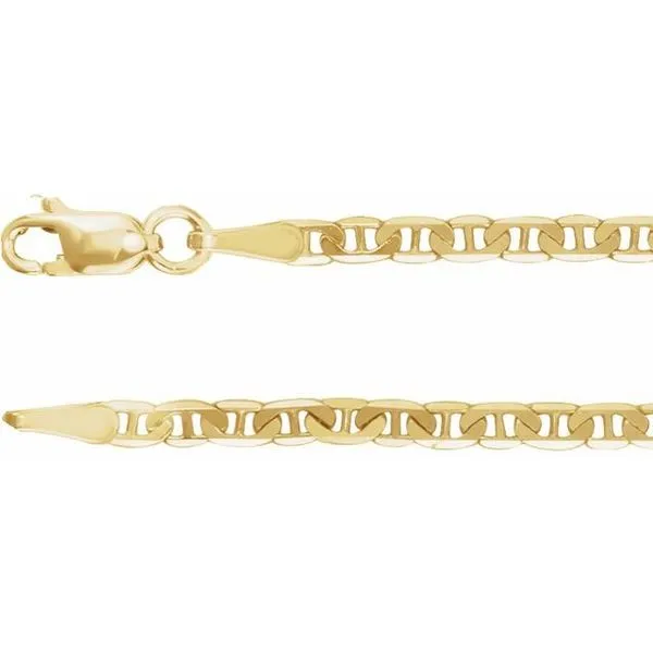 2.25 mm Curbed Anchor Chain D'Errico Jewelry Scarsdale, NY