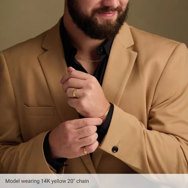 2.25 mm Curbed Anchor Chain Image 4 The Jewelry Source El Segundo, CA