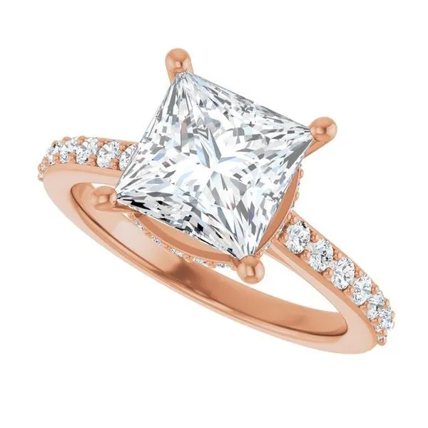 Hidden Halo-Style Engagement Ring Image 5 J. West Jewelers Round Rock, TX