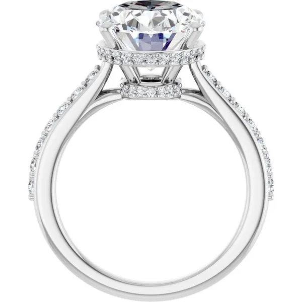 Hidden Halo-Style Engagement Ring Image 2 Hudson Valley Goldsmith New Paltz, NY