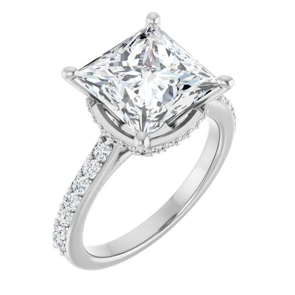 Hidden Halo-Style Engagement Ring J. West Jewelers Round Rock, TX
