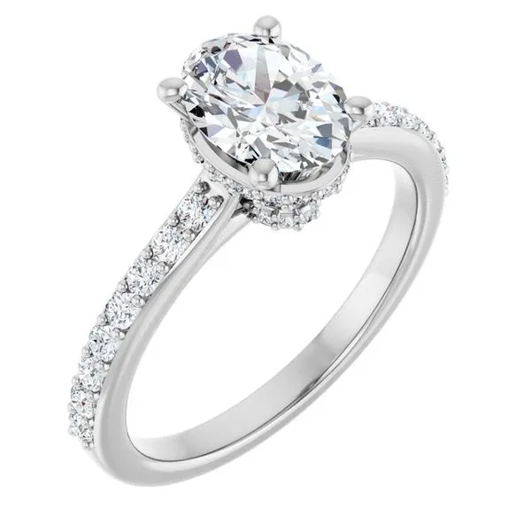Hidden Halo-Style Engagement Ring J. West Jewelers Round Rock, TX