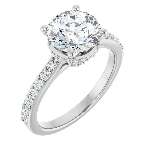 Hidden Halo-Style Engagement Ring JF Jones Jewelers Rochester, NY