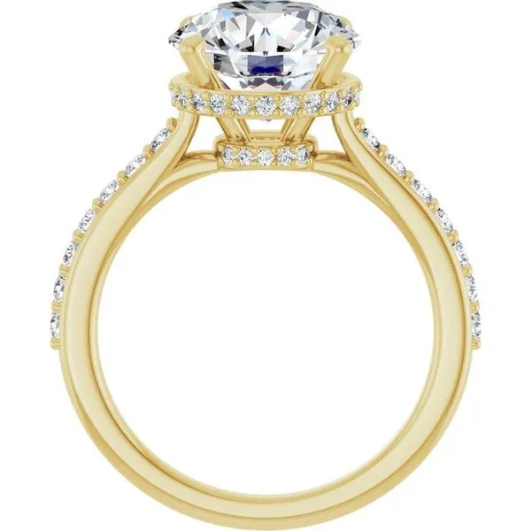 Hidden Halo-Style Engagement Ring Image 2 Berilian Jewelers Folsom, CA