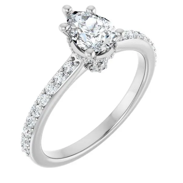 Hidden Halo-Style Engagement Ring Don's Jewelry & Design Washington, IA