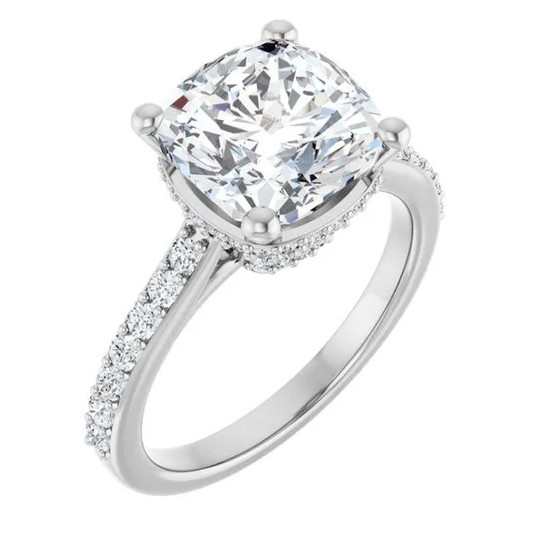 Hidden Halo-Style Engagement Ring Don's Jewelry & Design Washington, IA