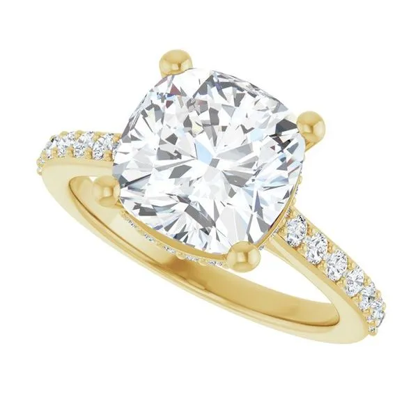 Hidden Halo-Style Engagement Ring Image 5 J. West Jewelers Round Rock, TX