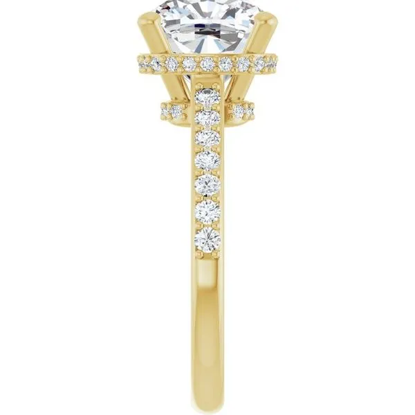 Hidden Halo-Style Engagement Ring Image 4 J. West Jewelers Round Rock, TX