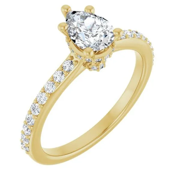 Hidden Halo-Style Engagement Ring J. West Jewelers Round Rock, TX