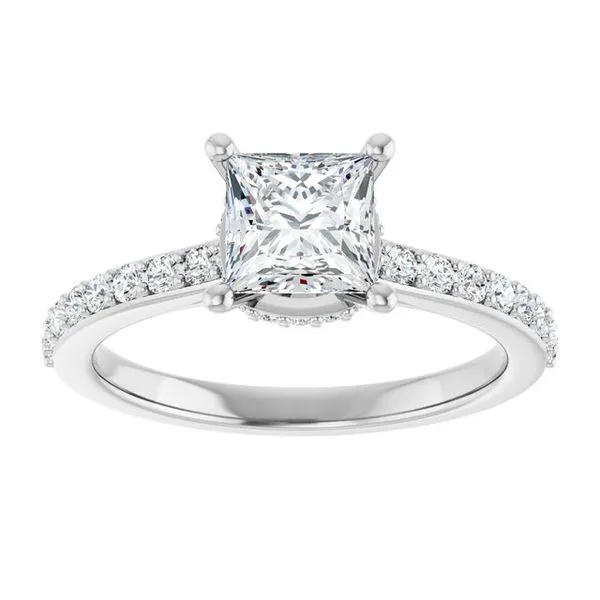 Hidden Halo-Style Engagement Ring Image 3 Don's Jewelry & Design Washington, IA