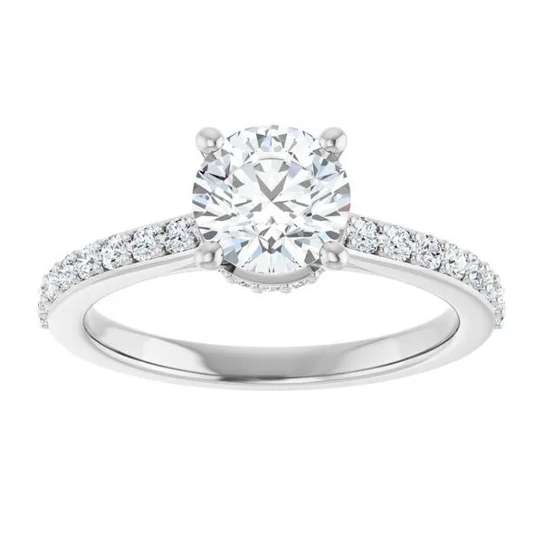 Hidden Halo-Style Engagement Ring Image 3 Clater Jewelers Louisville, KY