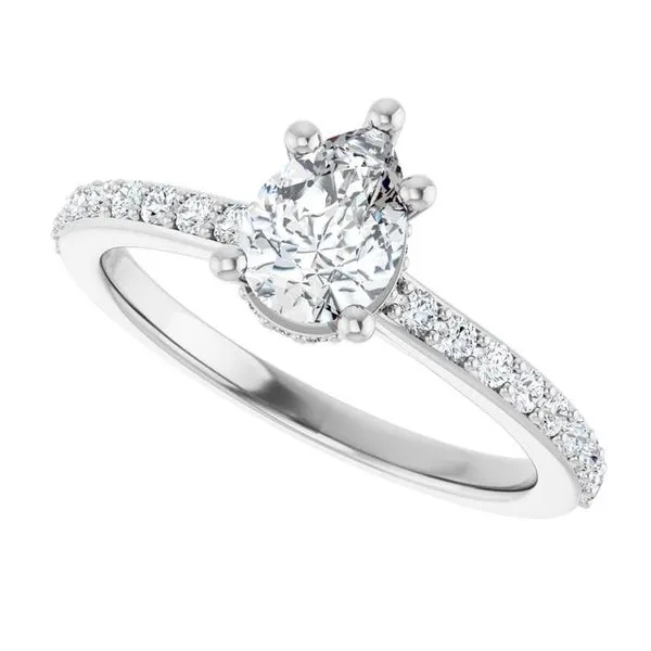 Hidden Halo-Style Engagement Ring Image 5 J. West Jewelers Round Rock, TX