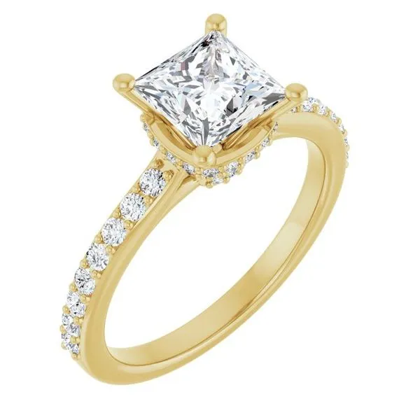 Hidden Halo-Style Engagement Ring The Ring Austin Round Rock, TX