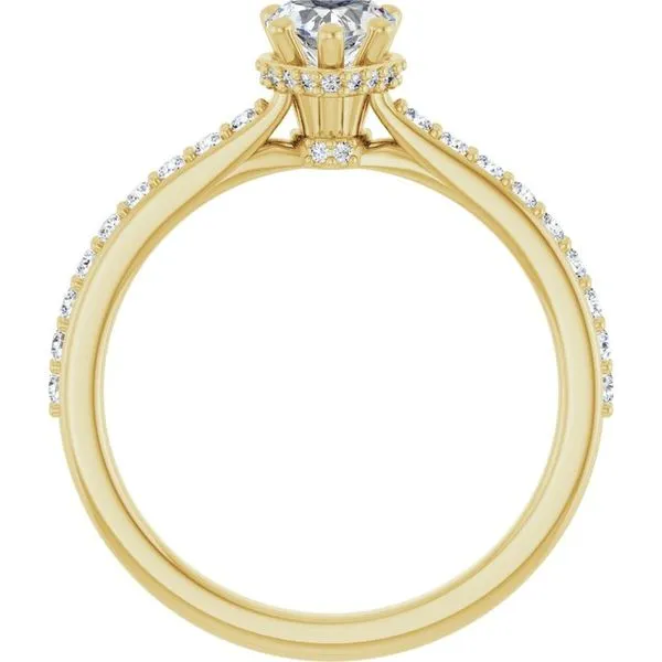 Hidden Halo-Style Engagement Ring Image 2 Hudson Valley Goldsmith New Paltz, NY