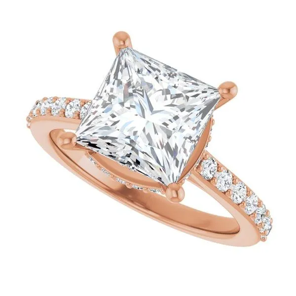 Hidden Halo-Style Engagement Ring Image 5 Hudson Valley Goldsmith New Paltz, NY