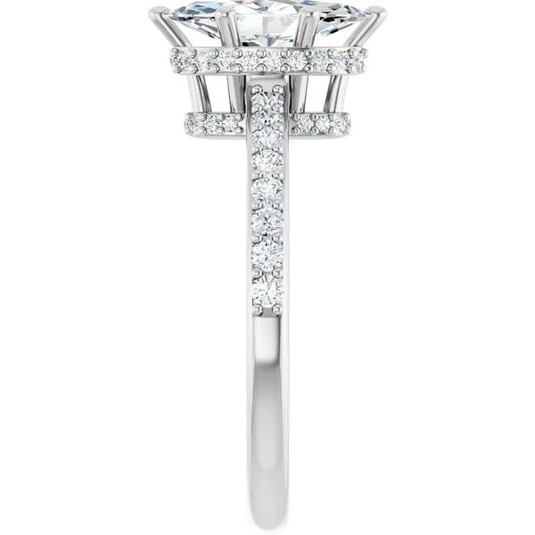 Hidden Halo-Style Engagement Ring Image 4 J. West Jewelers Round Rock, TX