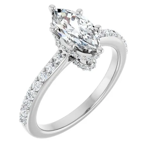 Hidden Halo-Style Engagement Ring Arezzo Jewelers Elmwood Park, IL