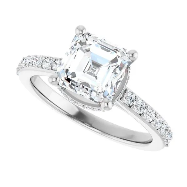 Hidden Halo-Style Engagement Ring Image 5 J. West Jewelers Round Rock, TX