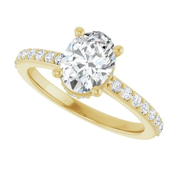 Hidden Halo-Style Engagement Ring Image 5 J. West Jewelers Round Rock, TX