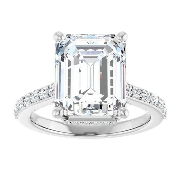 Hidden Halo-Style Engagement Ring Image 3 Don's Jewelry & Design Washington, IA