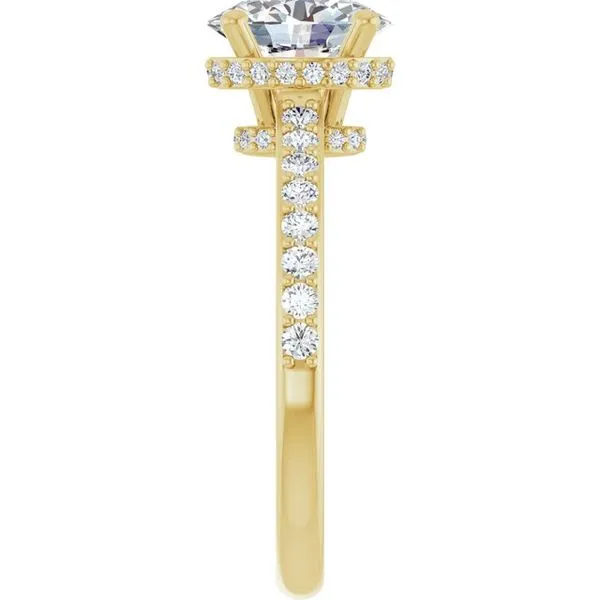 Hidden Halo-Style Engagement Ring Image 4 J. West Jewelers Round Rock, TX