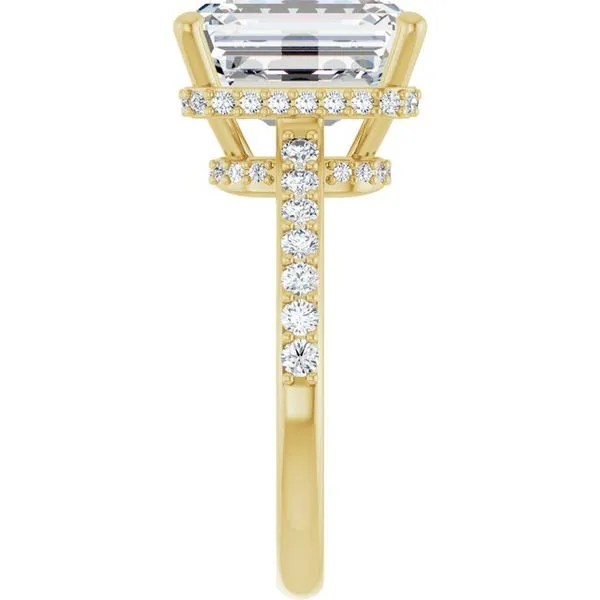 Hidden Halo-Style Engagement Ring Image 4 Hudson Valley Goldsmith New Paltz, NY