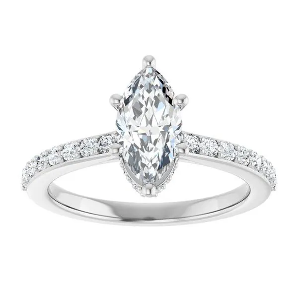 Hidden Halo-Style Engagement Ring Image 3 Don's Jewelry & Design Washington, IA