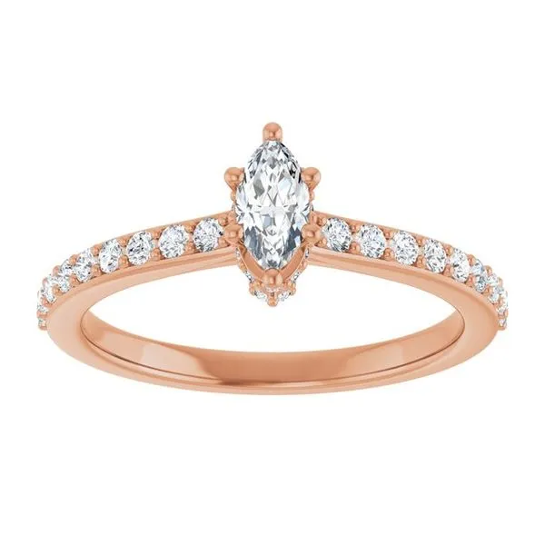 Hidden Halo-Style Engagement Ring Image 3 Hudson Valley Goldsmith New Paltz, NY