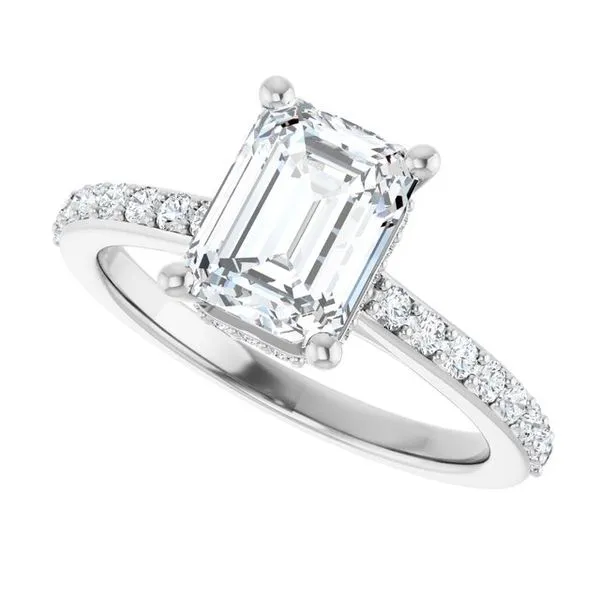 Hidden Halo-Style Engagement Ring Image 5 Don's Jewelry & Design Washington, IA