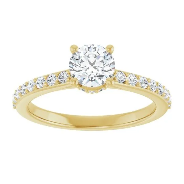 Hidden Halo-Style Engagement Ring Image 3 House of Silva Wooster, OH