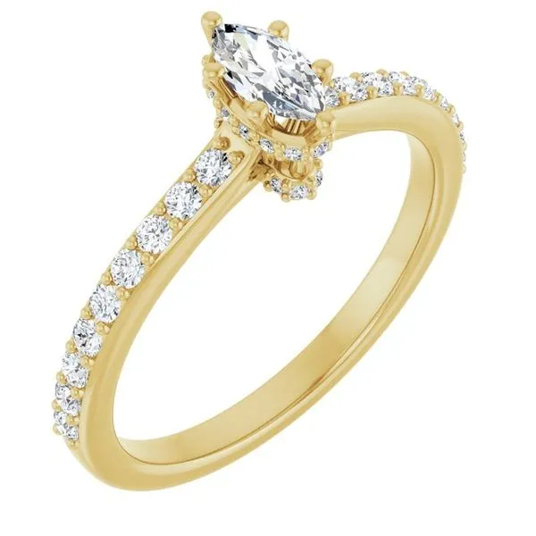 Hidden Halo-Style Engagement Ring Don's Jewelry & Design Washington, IA