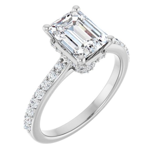 Hidden Halo-Style Engagement Ring
