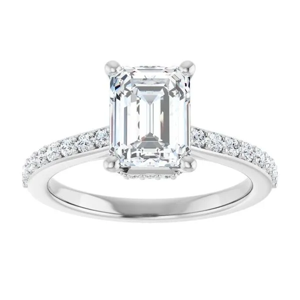 Hidden Halo-Style Engagement Ring Image 3 Clater Jewelers Louisville, KY