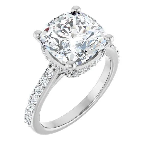 Hidden Halo-Style Engagement Ring J. West Jewelers Round Rock, TX