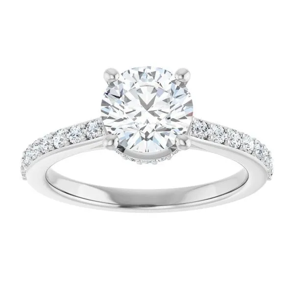 Hidden Halo-Style Engagement Ring Image 3 Ocean View Jewelers Millville, DE