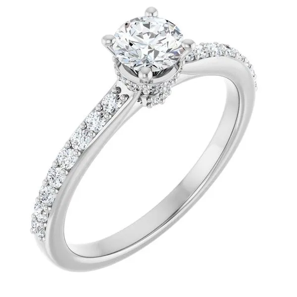 Hidden Halo-Style Engagement Ring Don's Jewelry & Design Washington, IA