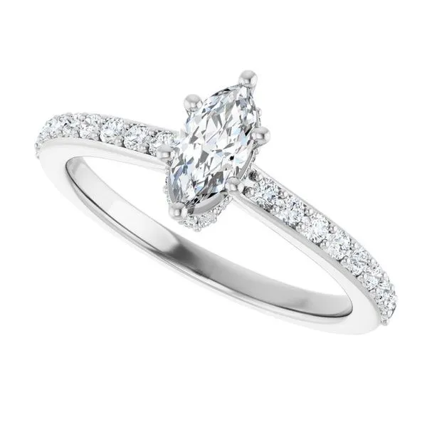 Hidden Halo-Style Engagement Ring Image 5 Don's Jewelry & Design Washington, IA