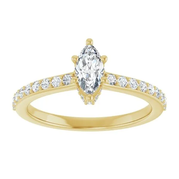 Hidden Halo-Style Engagement Ring Image 3 Clater Jewelers Louisville, KY