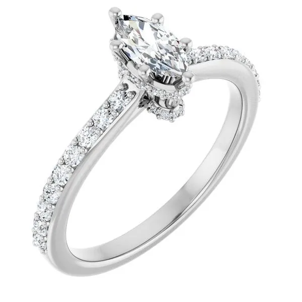 Hidden Halo-Style Engagement Ring Hudson Valley Goldsmith New Paltz, NY