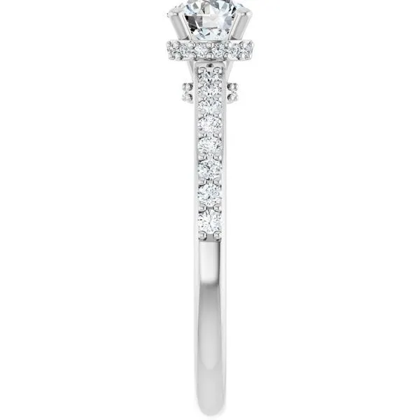 Hidden Halo-Style Engagement Ring Image 4 Hudson Valley Goldsmith New Paltz, NY