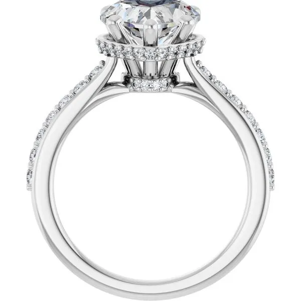 Hidden Halo-Style Engagement Ring Image 2 J. West Jewelers Round Rock, TX