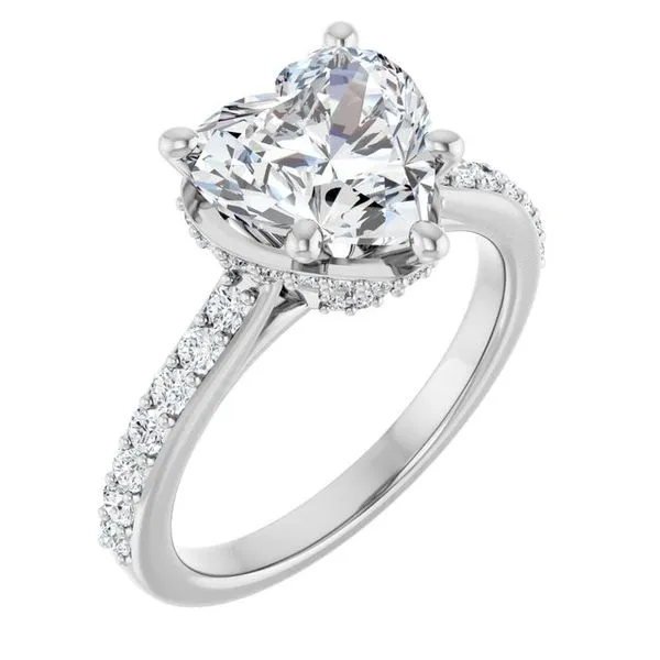 Hidden Halo-Style Engagement Ring J. West Jewelers Round Rock, TX