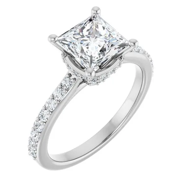 Hidden Halo-Style Engagement Ring Paul James Jewelers Angels Camp, CA