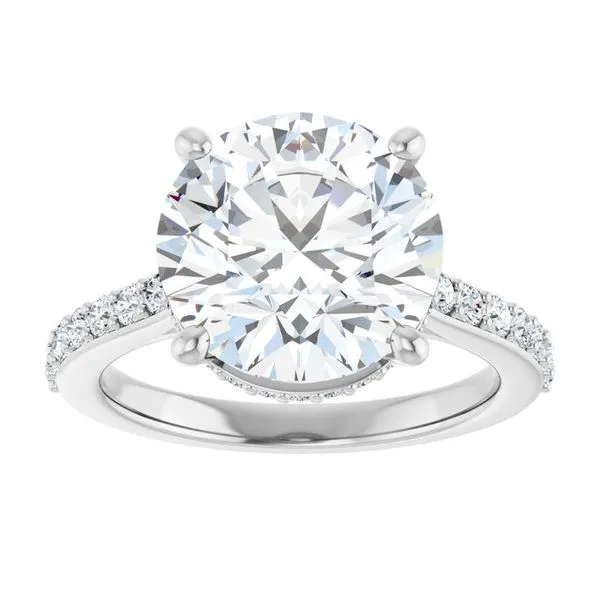 Hidden Halo-Style Engagement Ring Image 3 J. West Jewelers Round Rock, TX